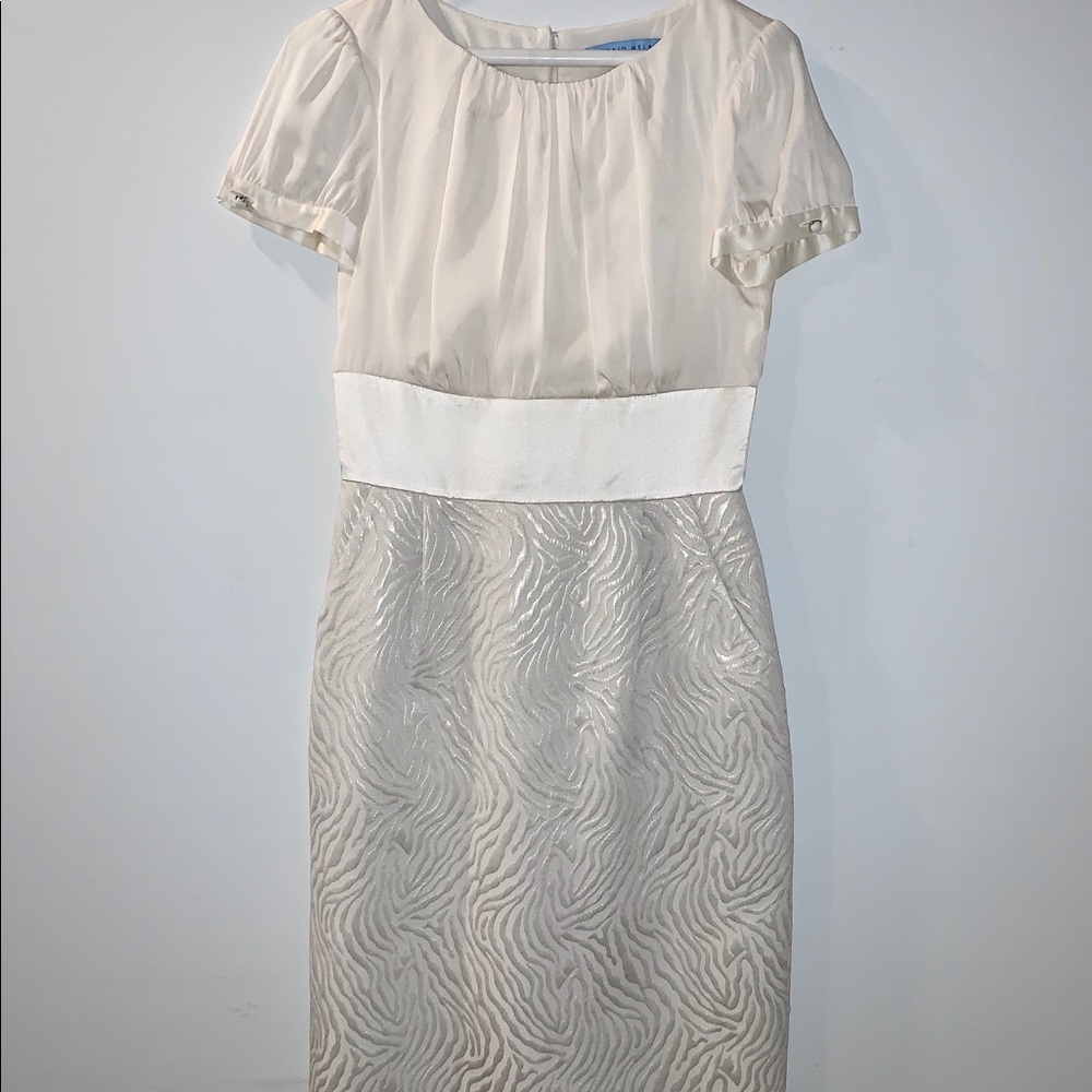 Silk & Jacquard Zebra Dress by Antonio Melani